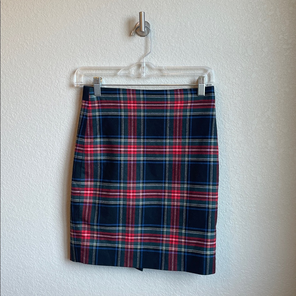 J. Crew The Pencil Skirt Tartan Plaid
